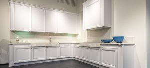 empty white kitchen