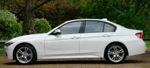 white car parked