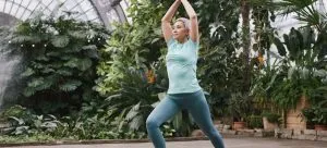 Senior woman doing yoga.