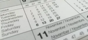 A calendar.