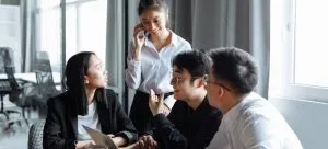 A business meeting. Thanks to business opportunities, young professionals love Hong Kong.